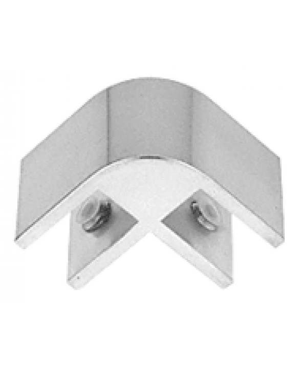Anodized Chrome 2-Way 90° Economy Glass Connector for 1/2 inch Glass