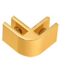 Gold Anodized Aluminum 2-Way 90° Connectors for 1/4 inch Glass