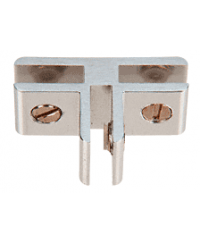 Chrome Anodized Aluminum 3-Way 90° Connectors for 1/4 inch Glass