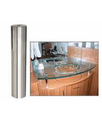 BRUSHED STAINLESS STANDOFF BASE 1-1/4 INCH DIAMETER BY 6 INCH LONG