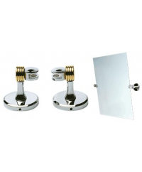 Brass and Chrome Contemporary Mirror Pivots