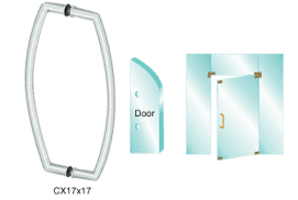 17 inch Glass Mounted Curved Pull Handle
