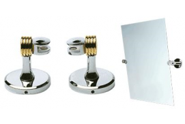 Brass and Chrome Contemporary Mirror Pivots